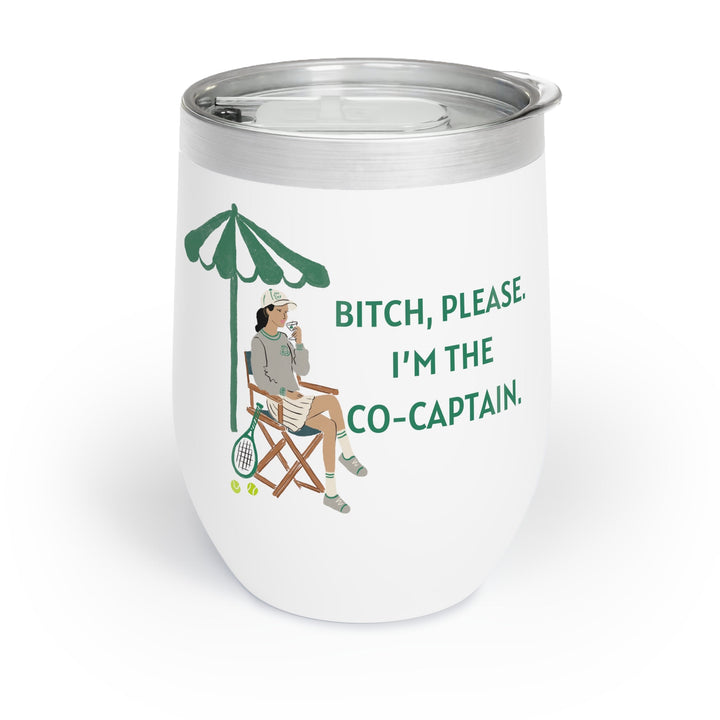 Tennis Co Captain Wine Tumbler Dark Hair