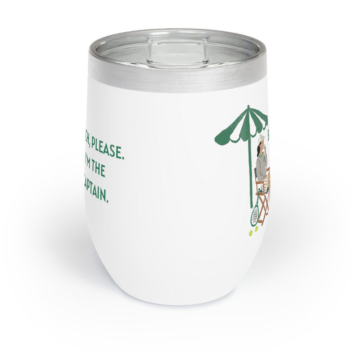 Tennis Captain Wine Tumbler Dark Hair