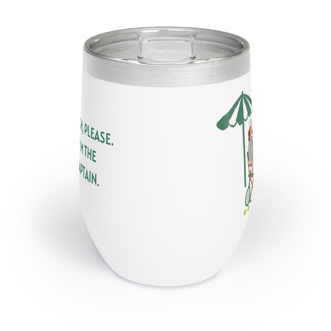 Tennis Captain Wine Tumbler Red Hair