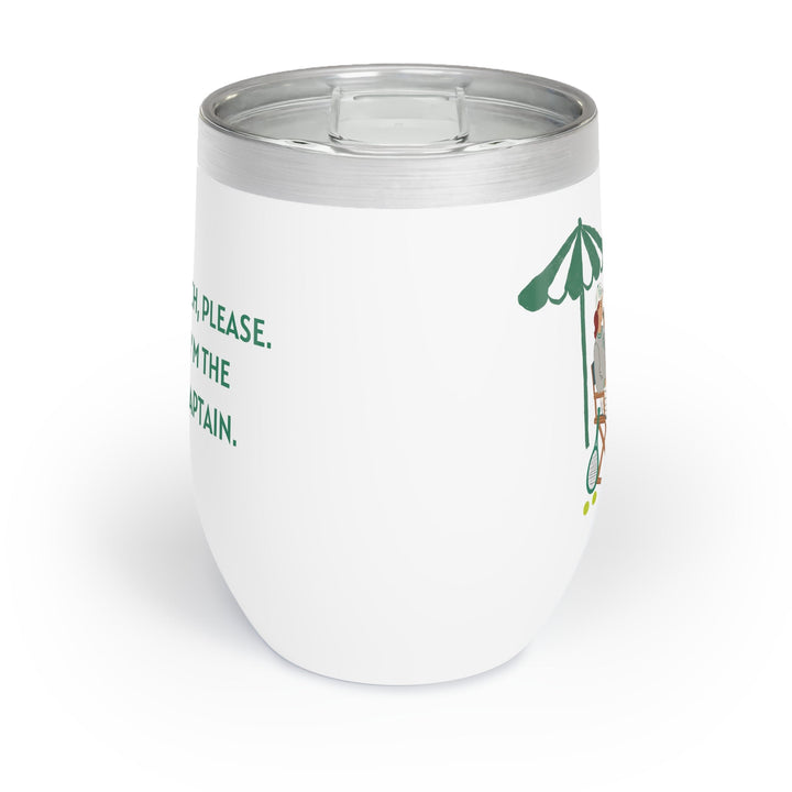 Tennis Captain Wine Tumbler Red Hair
