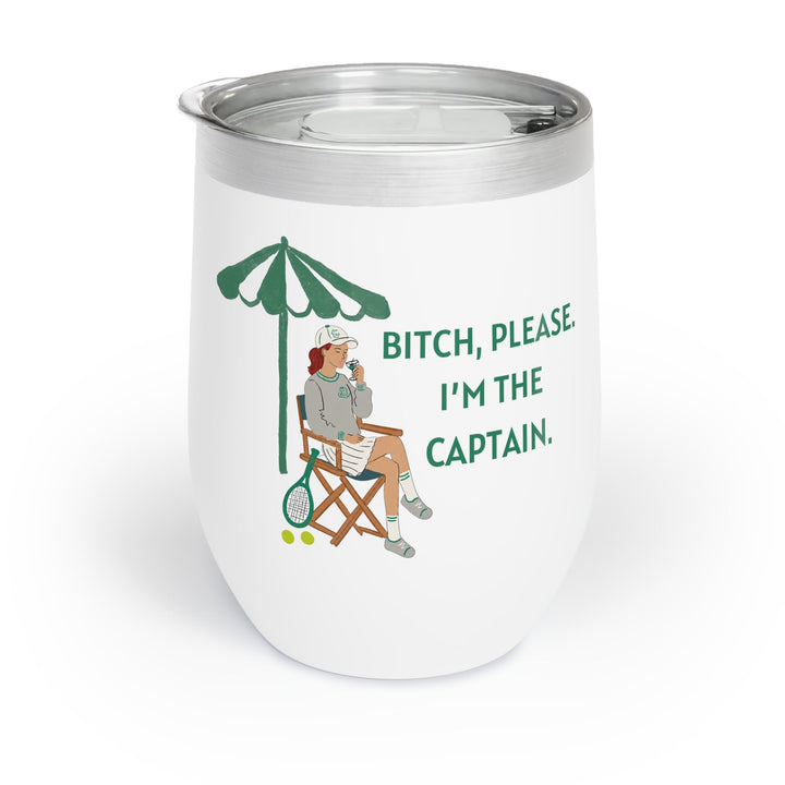Tennis Captain Wine Tumbler Red Hair
