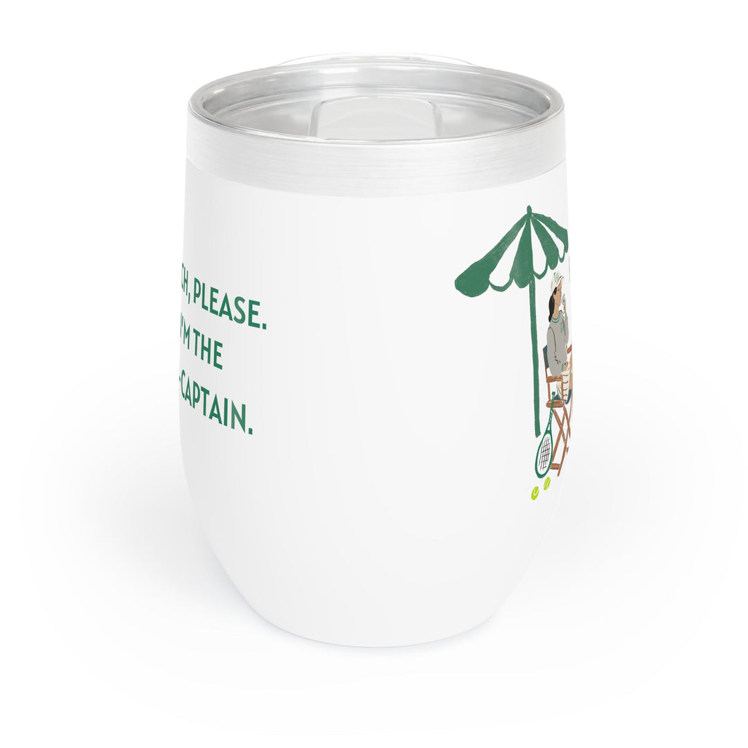 Tennis Co Captain Wine Tumbler Dark Hair