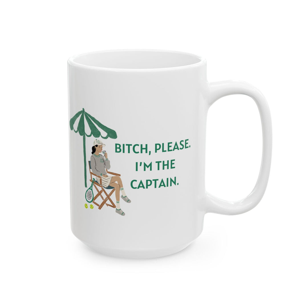 Tennis Captain Mug--Dark Hair