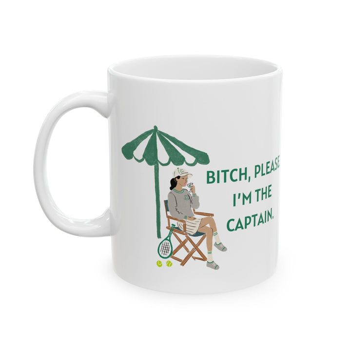Tennis Captain Mug--Dark Hair