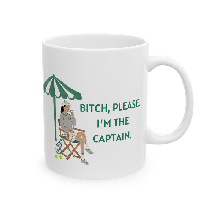 Tennis Captain Mug--Dark Hair