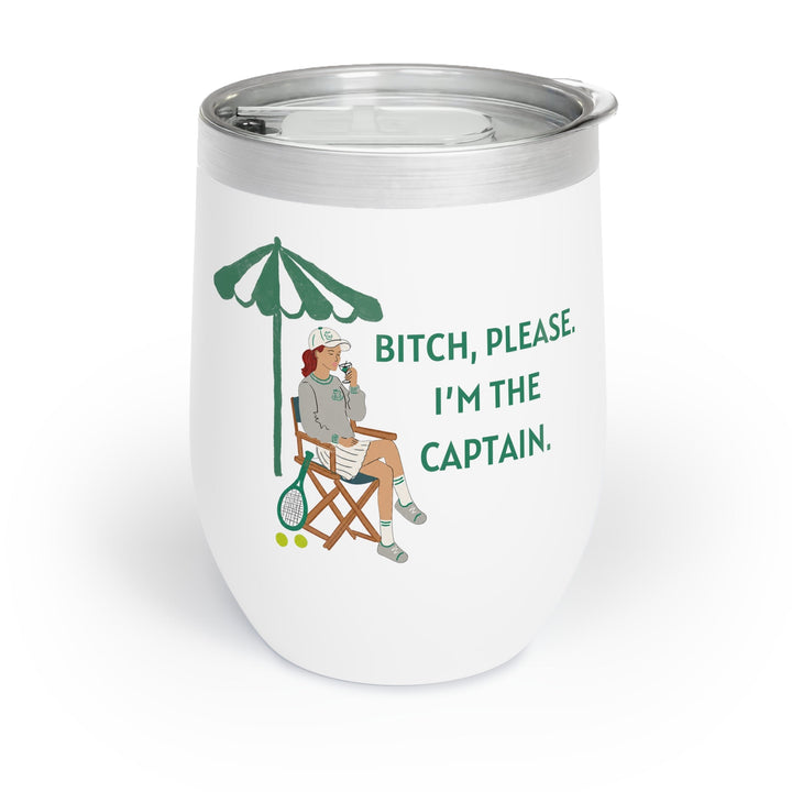 Tennis Captain Wine Tumbler Red Hair