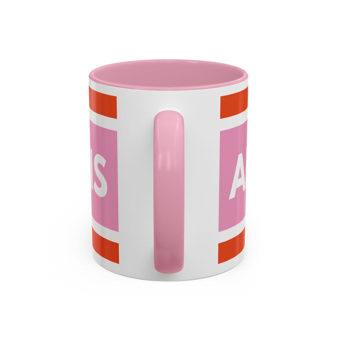 Très Tennis Colorful Coffee Mug — Pink & Red 11oz/15oz