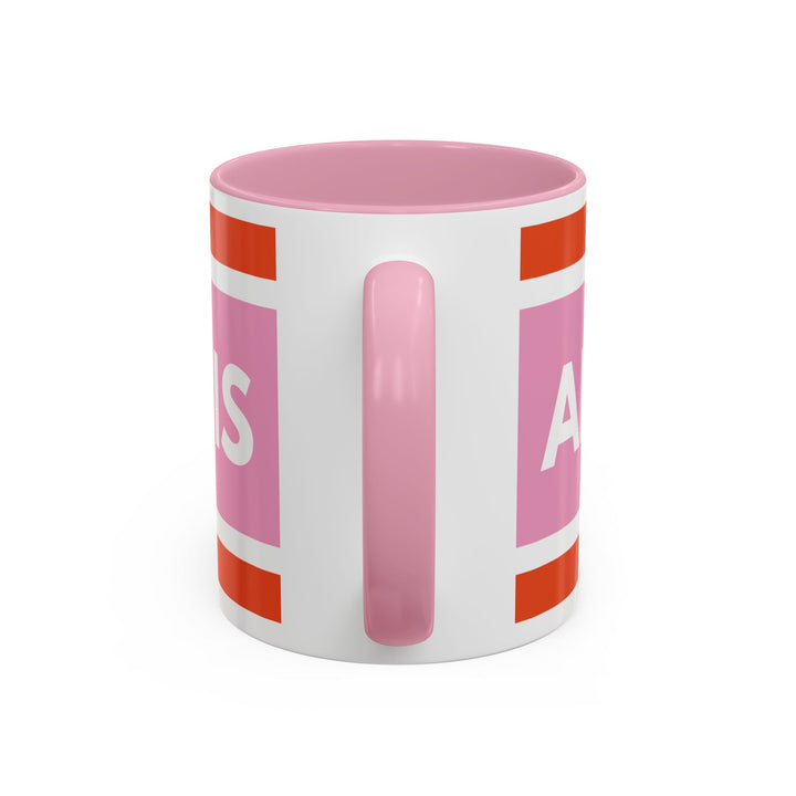 Très Tennis Colorful Coffee Mug — Pink & Red 11oz/15oz
