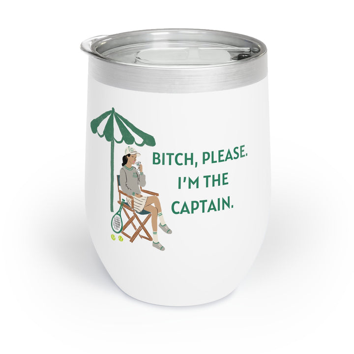Tennis Captain Wine Tumbler Dark Hair