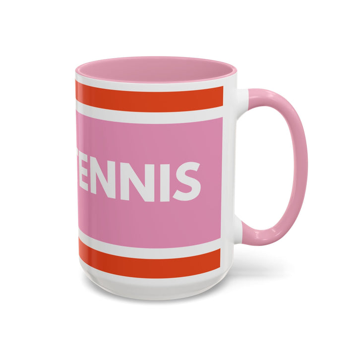 Très Tennis Colorful Coffee Mug — Pink & Red 11oz/15oz