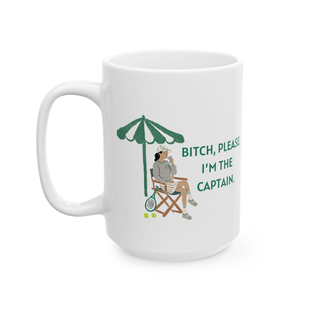 Tennis Captain Mug--Dark Hair