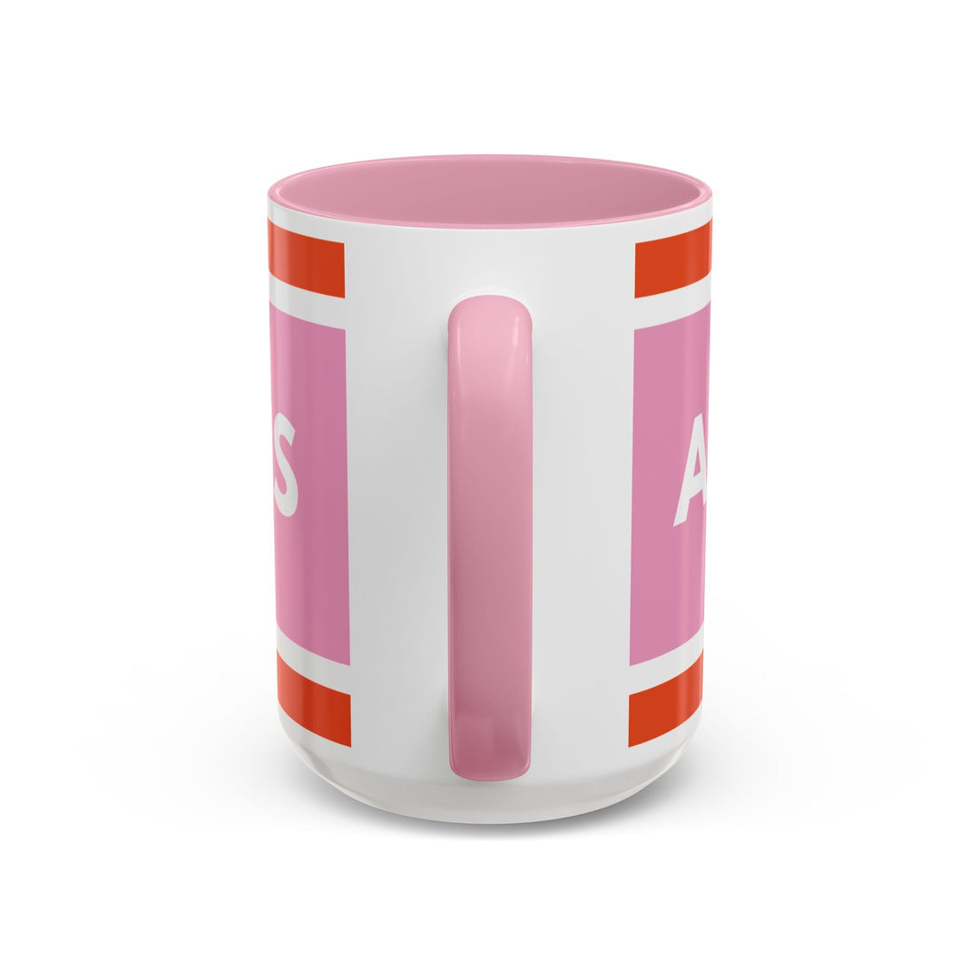 Très Tennis Colorful Coffee Mug — Pink & Red 11oz/15oz