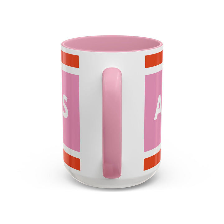 Très Tennis Colorful Coffee Mug — Pink & Red 11oz/15oz