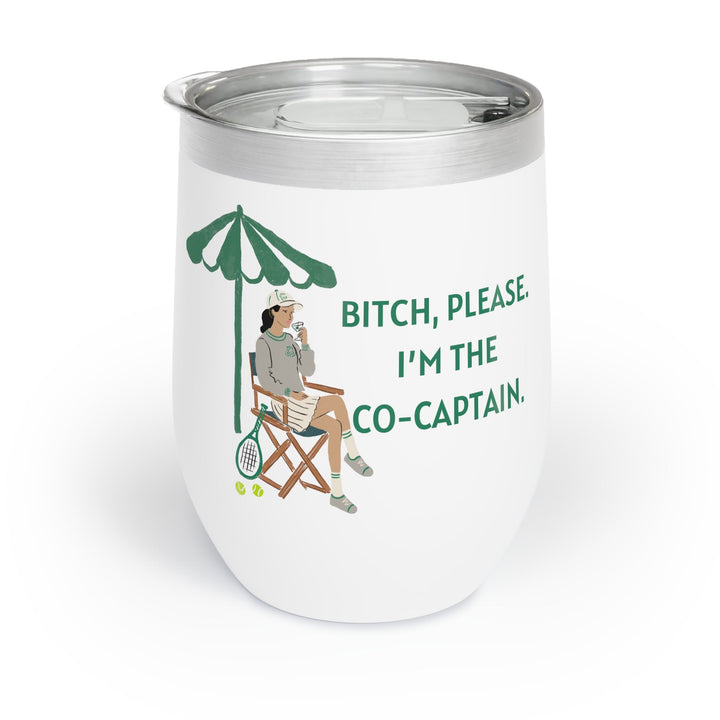 Tennis Co Captain Wine Tumbler Dark Hair