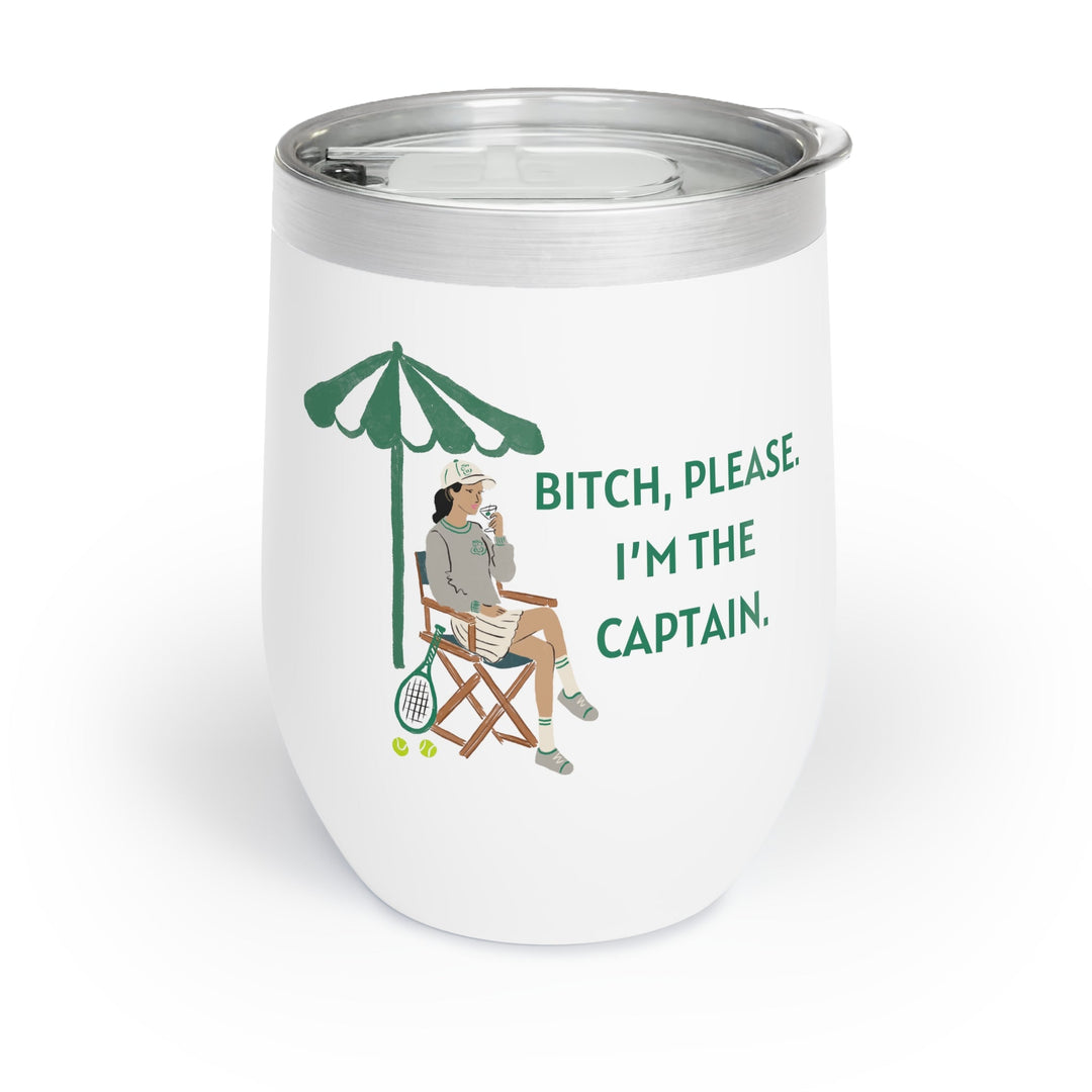 Tennis Captain Wine Tumbler Dark Hair