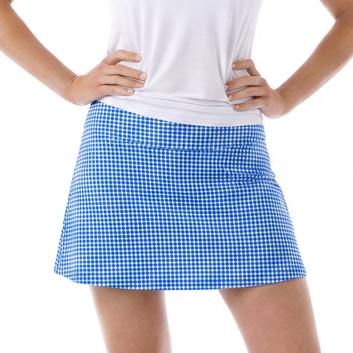 Blue Gingham Swing Skirt