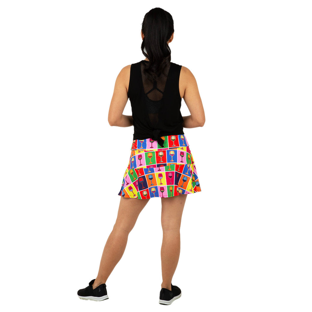 XS Red Winehol Swing Skirt --Final Sale