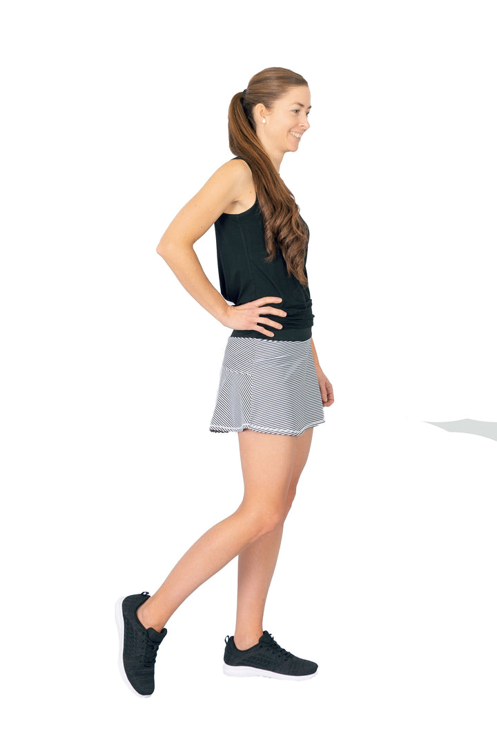 Black and White Stripe Skirt-Final Sale